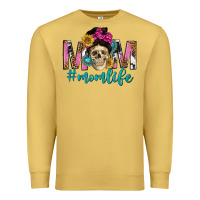 Antique Gold mom life with skull Premium Sweatshirt - texasbilliewilder
