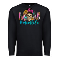 Black mom life with skull Premium Sweatshirt - texasbilliewilder