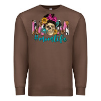 Chestnut mom life with skull Premium Sweatshirt - texasbilliewilder