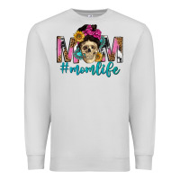 Dove Grey mom life with skull Premium Sweatshirt - texasbilliewilder
