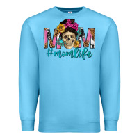 Ocean Blue mom life with skull Premium Sweatshirt - texasbilliewilder