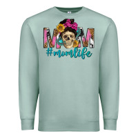 Seafoam mom life with skull Premium Sweatshirt - texasbilliewilder