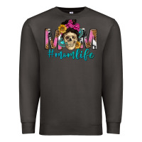 Smoke mom life with skull Premium Sweatshirt - texasbilliewilder