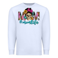 White mom life with skull Premium Sweatshirt - texasbilliewilder