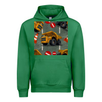 Emerald dump truck seamles pattern Urban Hoodie - BundleAndBundleShop