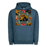Pigment Midnight Navy dump truck seamles pattern Urban Hoodie - BundleAndBundleShop