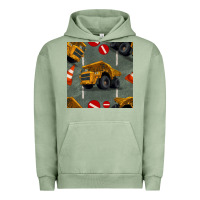 Pigment Oil Green dump truck seamles pattern Urban Hoodie - BundleAndBundleShop