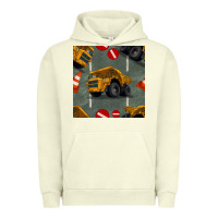 Pigment Pistachio dump truck seamles pattern Urban Hoodie - BundleAndBundleShop