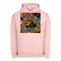 Pigment Salmon dump truck seamles pattern Urban Hoodie - BundleAndBundleShop