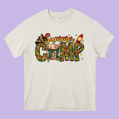 Summer Camp Heavy Core Tee Designed By Cowhidedigitalart