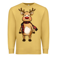 Antique Gold cute reindeer Premium Sweatshirt - RanaPortraitStore