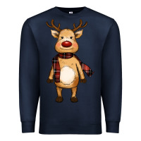 Navy cute reindeer Premium Sweatshirt - RanaPortraitStore