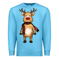 Ocean Blue cute reindeer Premium Sweatshirt - RanaPortraitStore