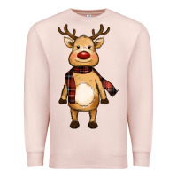 Pale Pink cute reindeer Premium Sweatshirt - RanaPortraitStore
