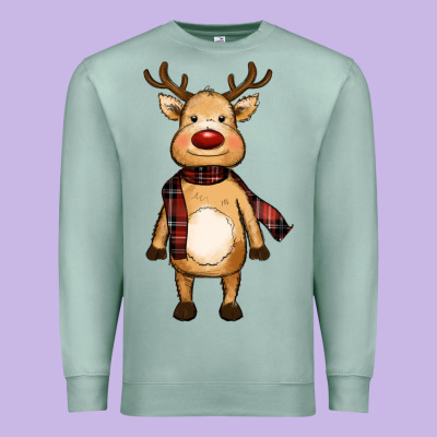 Cute Reindeer Premium Sweatshirt Designed By Ranaportraitstore