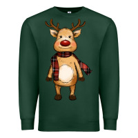 Sports Green cute reindeer Premium Sweatshirt - RanaPortraitStore