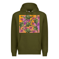 Army Green dinosaur brontosaurus Premium Hoodie - Artiststas