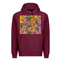 Burgundy dinosaur brontosaurus Premium Hoodie - Artiststas