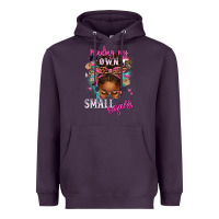 Plum minding my own small business afro messy bun Heavyweight Hoodie - texasbilliewilder