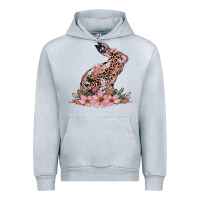 Heather Grey bunny with blossom flower Urban Hoodie - Artiststas