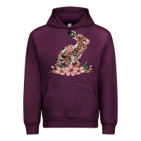 Mauve Wine bunny with blossom flower Urban Hoodie - Artiststas