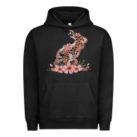 Pigment Black bunny with blossom flower Urban Hoodie - Artiststas
