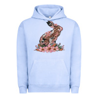 Pigment Grape Ice bunny with blossom flower Urban Hoodie - Artiststas