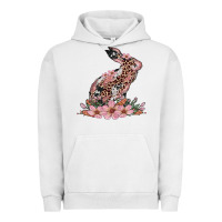 Pigment Lunar Rock bunny with blossom flower Urban Hoodie - Artiststas