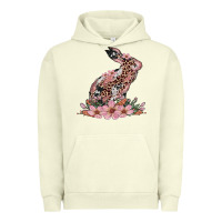 Pigment Pistachio bunny with blossom flower Urban Hoodie - Artiststas