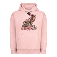 Pigment Salmon bunny with blossom flower Urban Hoodie - Artiststas