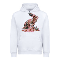 White bunny with blossom flower Urban Hoodie - Artiststas