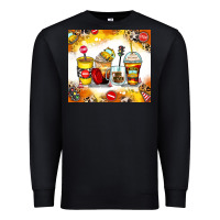 Black bus driver coffee cups Premium Sweatshirt - Zillion Design Studio