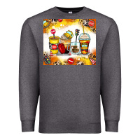 Charcoal Heather bus driver coffee cups Premium Sweatshirt - Zillion Design Studio