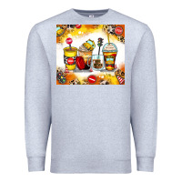 Heather Grey bus driver coffee cups Premium Sweatshirt - Zillion Design Studio