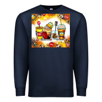Navy bus driver coffee cups Premium Sweatshirt - Zillion Design Studio