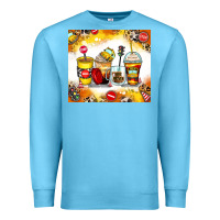 Ocean Blue bus driver coffee cups Premium Sweatshirt - Zillion Design Studio