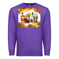 Purple bus driver coffee cups Premium Sweatshirt - Zillion Design Studio