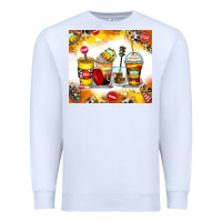 White bus driver coffee cups Premium Sweatshirt - Zillion Design Studio