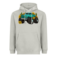 Moon Dust monster truck with sunflower western Heavyweight Hoodie - texasbilliewilder