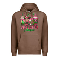Chestnut cafecito y chisme coffee cups Premium Hoodie - Jasminsmagicworld