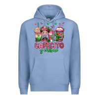 Colony Blue cafecito y chisme coffee cups Premium Hoodie - Jasminsmagicworld