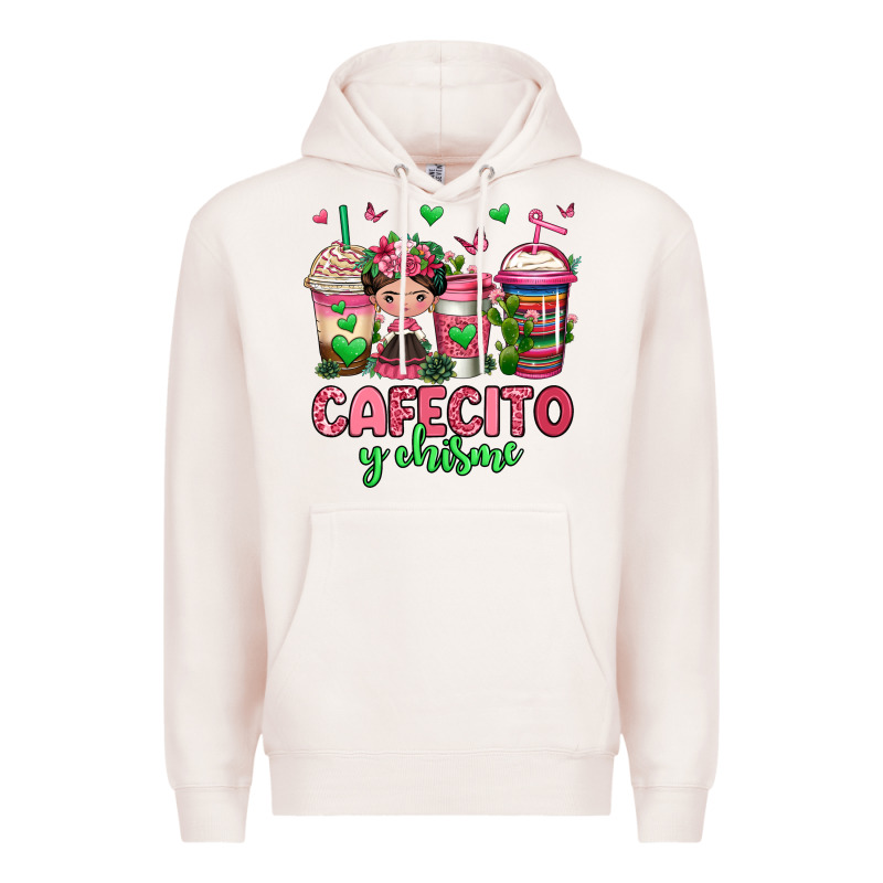 Cafecito Y Chisme Coffee Cups Premium Hoodie by Jasminsmagicworld | Teevron