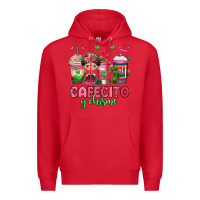 Red cafecito y chisme coffee cups Premium Hoodie - Jasminsmagicworld