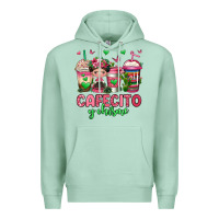 Seafoam cafecito y chisme coffee cups Premium Hoodie - Jasminsmagicworld