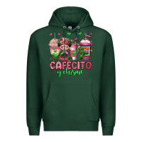 Sports Green cafecito y chisme coffee cups Premium Hoodie - Jasminsmagicworld
