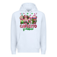 White cafecito y chisme coffee cups Premium Hoodie - Jasminsmagicworld
