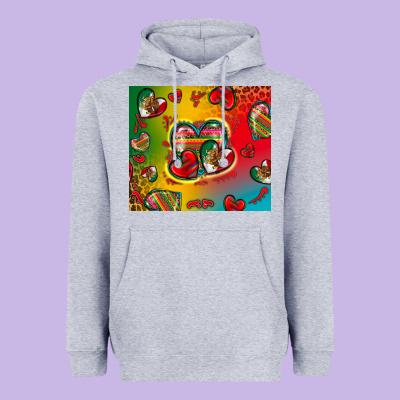 Mexico Hearts Heavyweight Hoodie Designed By Zillion Design Studio