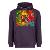 Plum mexico hearts Heavyweight Hoodie - Zillion Design Studio