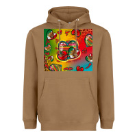 Toasted Coconut mexico hearts Heavyweight Hoodie - Zillion Design Studio