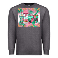 Charcoal Heather respiratory therapist coffee cups Premium Sweatshirt - Zillion Design Studio